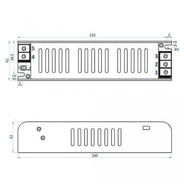 Inbouw driver 24V, 2.5A - 60Watt - Adler2