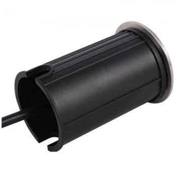 LED grondspot - tuinpad 4 kanten - 42mm - warm wit - 3W - Zwart