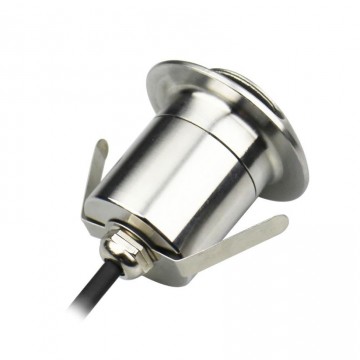 LED grondspot - tuinpad 1 kant - 42mm - warm wit - 3W - Zwart