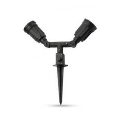 2x e27 ip44 tuin verlichting houder zwart 1