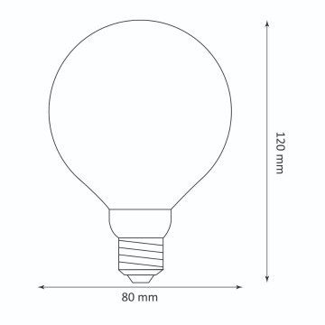 E27 LED filament - G80 - 200 lumen - Extra warm wit - Premium vintage