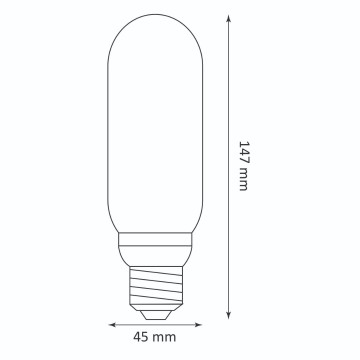 E27 LED filament - T45L - 200 lumen - Extra warm wit - Premium vintage