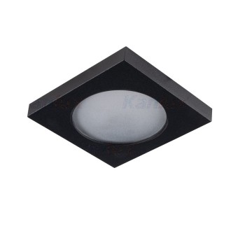 Inbouw spot GU10 + MR16 - Aluminium - IP44 - Vierkant armatuur - Zwart