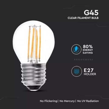 LED filament lamp - E27 - 4 Watt - warm wit 2700K - 400 lumen