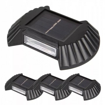 LED solar wandlamp set - Met schemersensor - Neutraal wit - 4 stuks