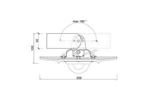 50W LED Lens light Aluminium