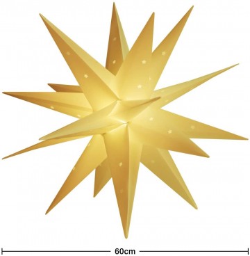 LED kerstster 3D - warm wit - 60cm