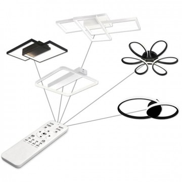 LED design plafondlamp - 72W - CCT - Met afstandsbediening - Zwart