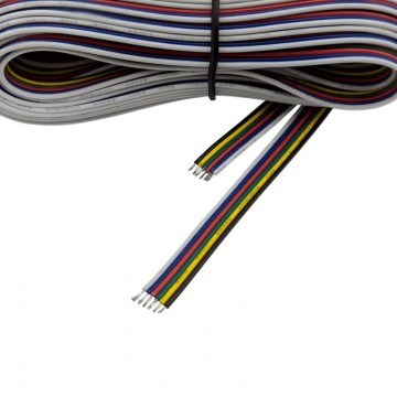 RGB CCT verlengkabel - 6 aderig - per meter - 6x 0.34mm2