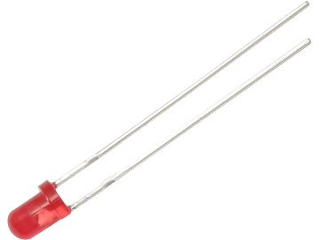 LED Diode - 3mm - Mat rood - Per stuk
