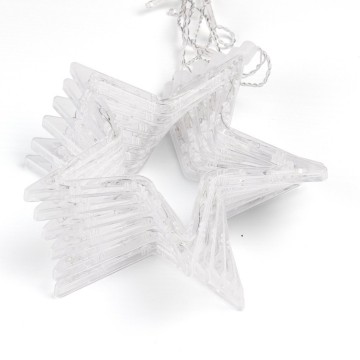 LED Sterrengordijn kerst - 12 sterren - warm wit - 138 leds - Koppelbaar