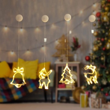 LED kerstfiguurtjes set - 4-delig - Warm wit