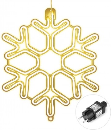LED Sneeuwvlok kerst - 40cm - Warm wit