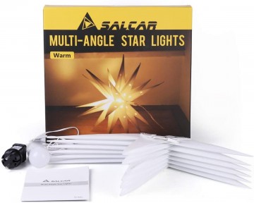 LED kerstster 3D - warm wit - 60cm