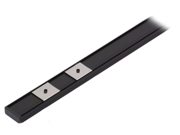 LED profiel - zwart - melk witte afdekplaat - 24 x 9 mm