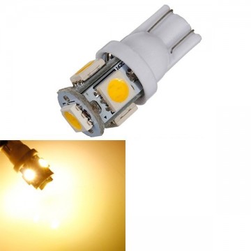 T10 - 12V - 5 SMD - 5050 - Warm wit