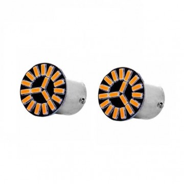 ORANJE - BA15S - LED - 18 SMD - 1156 - 12V