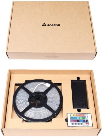 5 meter led strip - waterproof IP67 - RGB - Complete set - inkortbaar