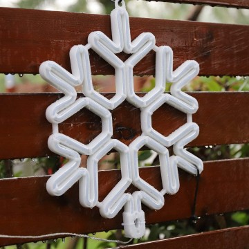 LED Sneeuwvlok kerst - 40cm - Warm wit