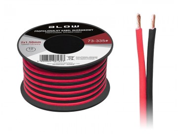2 x 1.50 mm zwart/rood op rol 10 meter 2-aderige kabel voor ledstrips