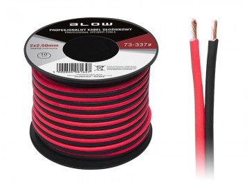 2 x 2.50 mm zwart/rood op rol 10 meter 2-aderige kabel voor ledstrips
