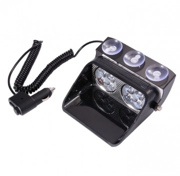 ORANJE 8 LED Dashboard Strobe Flash zwaailicht - Rond