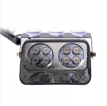 ORANJE 8 LED Dashboard Strobe Flash zwaailicht - Rond