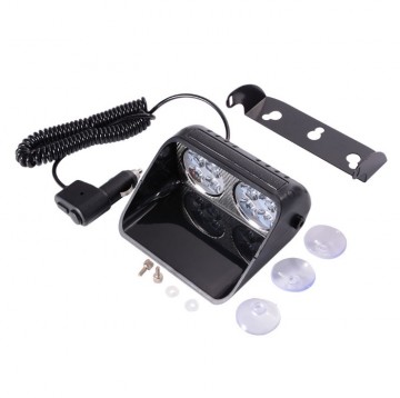 ORANJE 8 LED Dashboard Strobe Flash zwaailicht - Rond