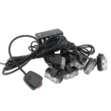 ORANJE bumper flitsers 8 X 2 LED zwaailicht 12v