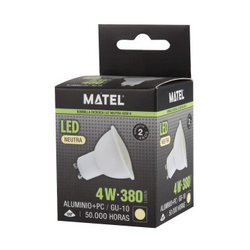 GU10 - Neutraal Wit - 380 Lumen - 6 Watt