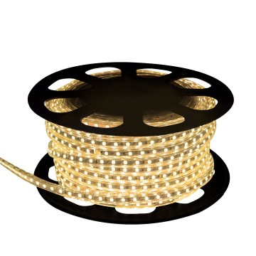 Warm Wit LED Strip - IP65 - 25 Meter - 220V - inkortbaar