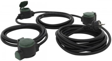 Waterdichte stekkerdozen - 3 voudig  - 10 meter