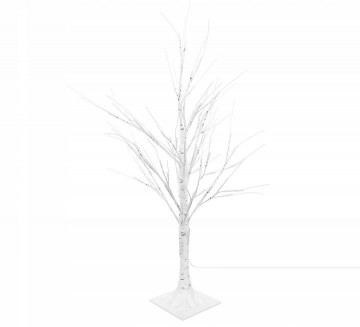Kerstboom met LED - 90cm - 60 LEDs - Warm wit - Wit