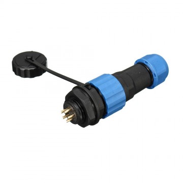 Male + socket - Waterdichte kabelverbinder - 5 aderig - IP68