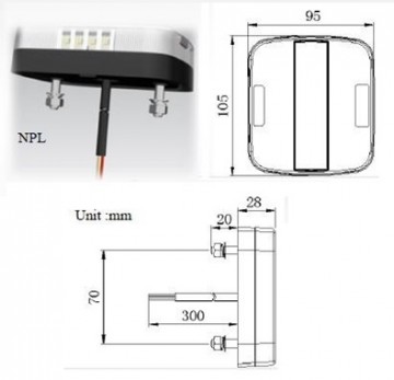 LED achterlicht unit / rem / kenteken / knipperlicht - aanhanger
