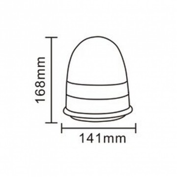 ORANJE magneet zwaailicht - 12V/24V - 16 LED SMD - E-keurmerk - R65 / R10