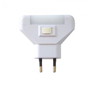 Nachtlampje wit - met schakelaar - 1 watt