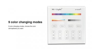 4-Zone RGB+CCT Smart Panel Remote Controller - B4 Mi-light 2.0