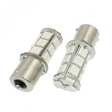 BA15S LED 18-SMD ORANJE 5050 - 12V LED lamp