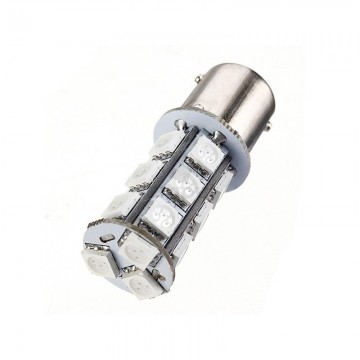 BA15S - 5050 - 18SMD - Oranje - 24V LED lamp