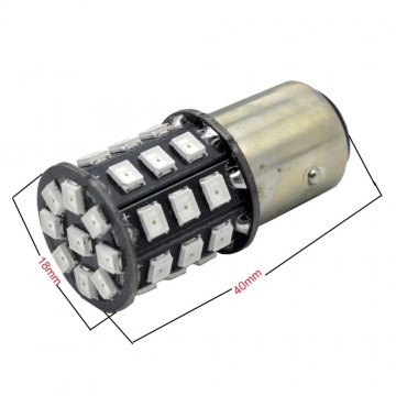 ROOD - BA15S - LED - 33 SMD - 2835 - 12V