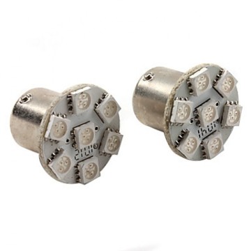 BA15S LED 6-SMD ORANJE - 12V LED lamp