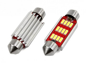 Dome - 41mm LED - CANBUS - 12SMD - 4014 - 12/24V - 2 stuks