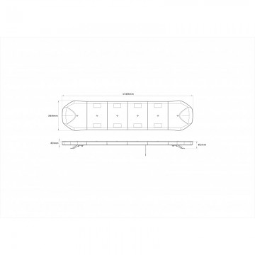 LED zwaaibalk - 150cm - ECE R65 R10 goedgekeurd - amber