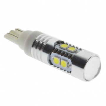 T10 10SMD 2835 LED wit - 12V interieur lamp met lens