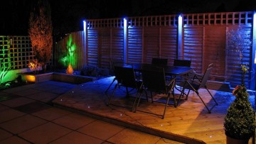 Blauwe led buiten spot 12v