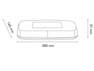 Compacte zwaailamp - 57mm hoog - R10 / R65 certificering - 30 LED ORANJE