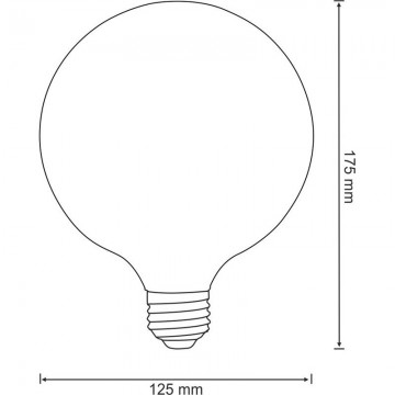 LED decoratieve E27 - authentiek Blauw - 4W - 100 lumen - G125