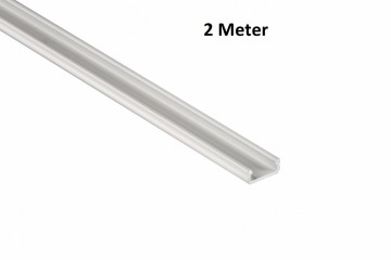 2 meter - 6.3x16mm DESIGN D WIT - LED Profiel - aluminium