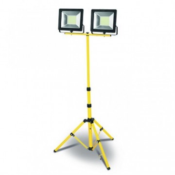 Dubbel LED schijnwerper met statief - IP65 - 2x 50W